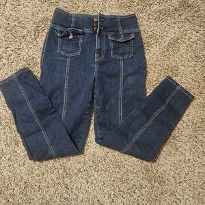 Fashion Nova Dark Blue High Rise Jeans